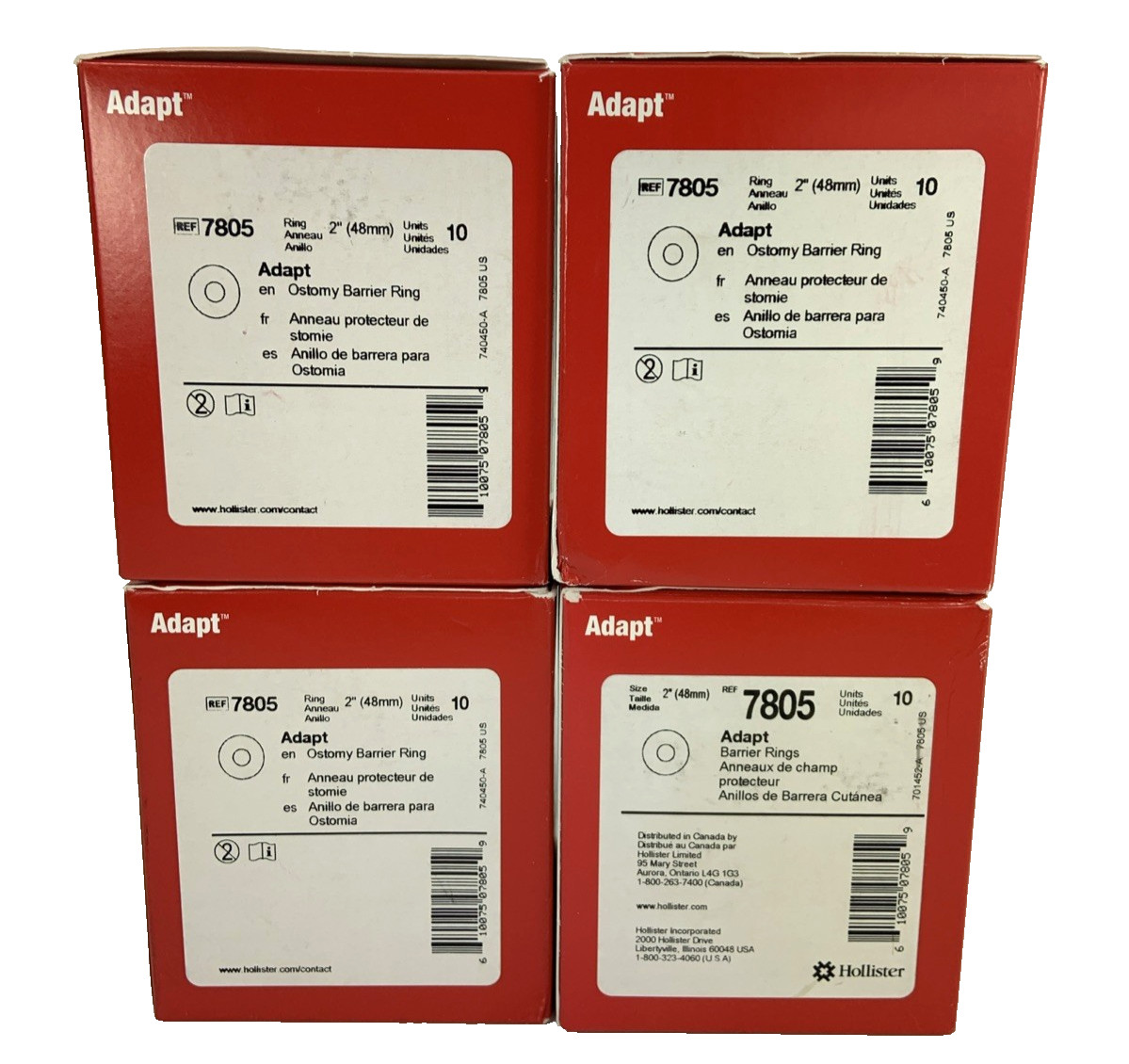 4 PACK ~ Hollister Adapt Barrier Rings 7805 (40 rings) Expire 11/2026