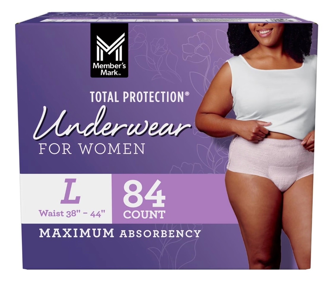 Member’s Mark Women’s Incontinence Underwear L 38-44 in | 84 Count