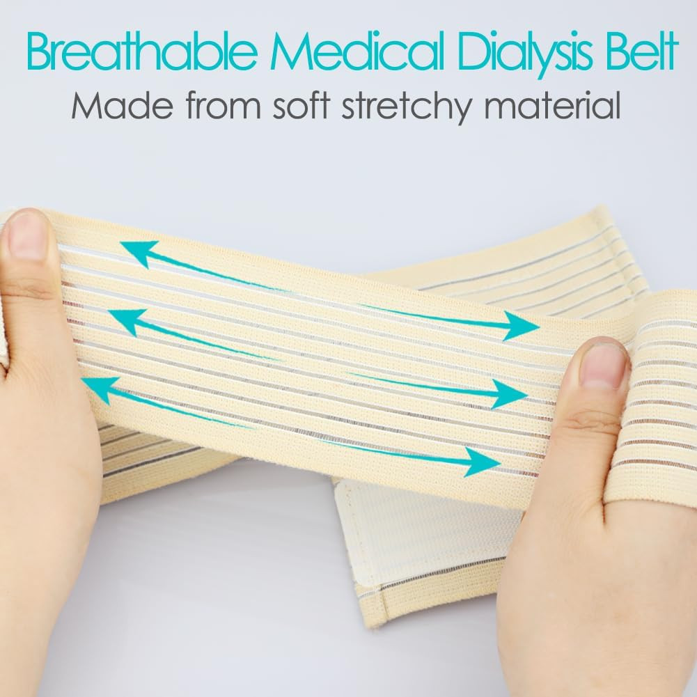 [2 Pack] Feeding Tube Belt, PEG Tube Holder G-Tube Protective Belt Breathable Be