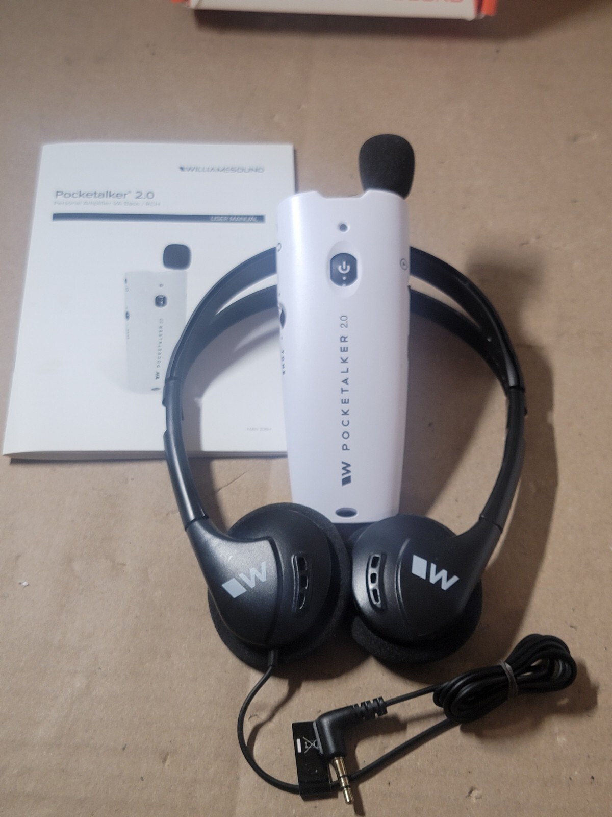Williams Sound PockeTalker 2.0 Personal Hearing Amplifier w/Headphones Ergonomic