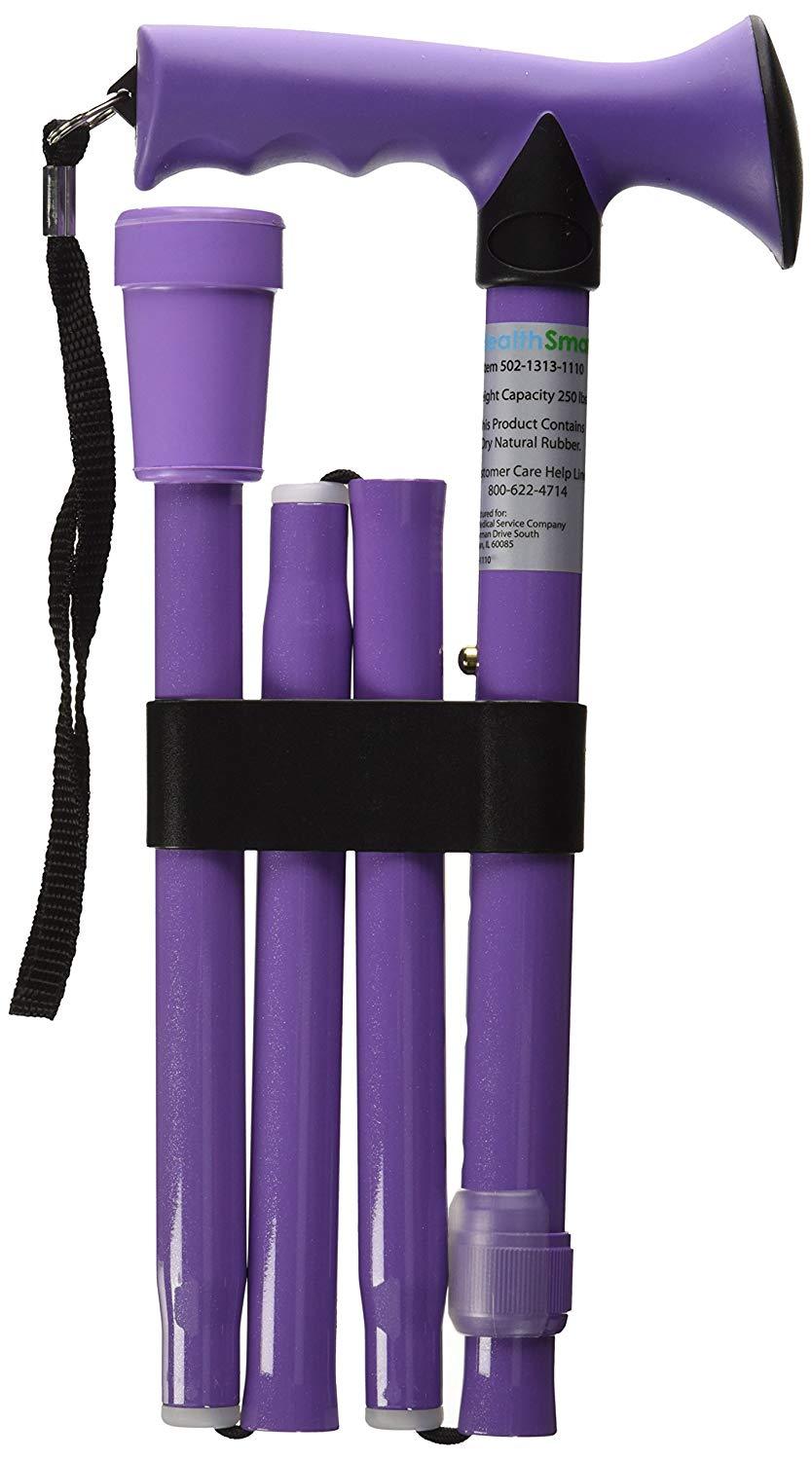 Folding Walking Stick, Soft Comfort Grip Collapsible Walking Stick, Adjustable F