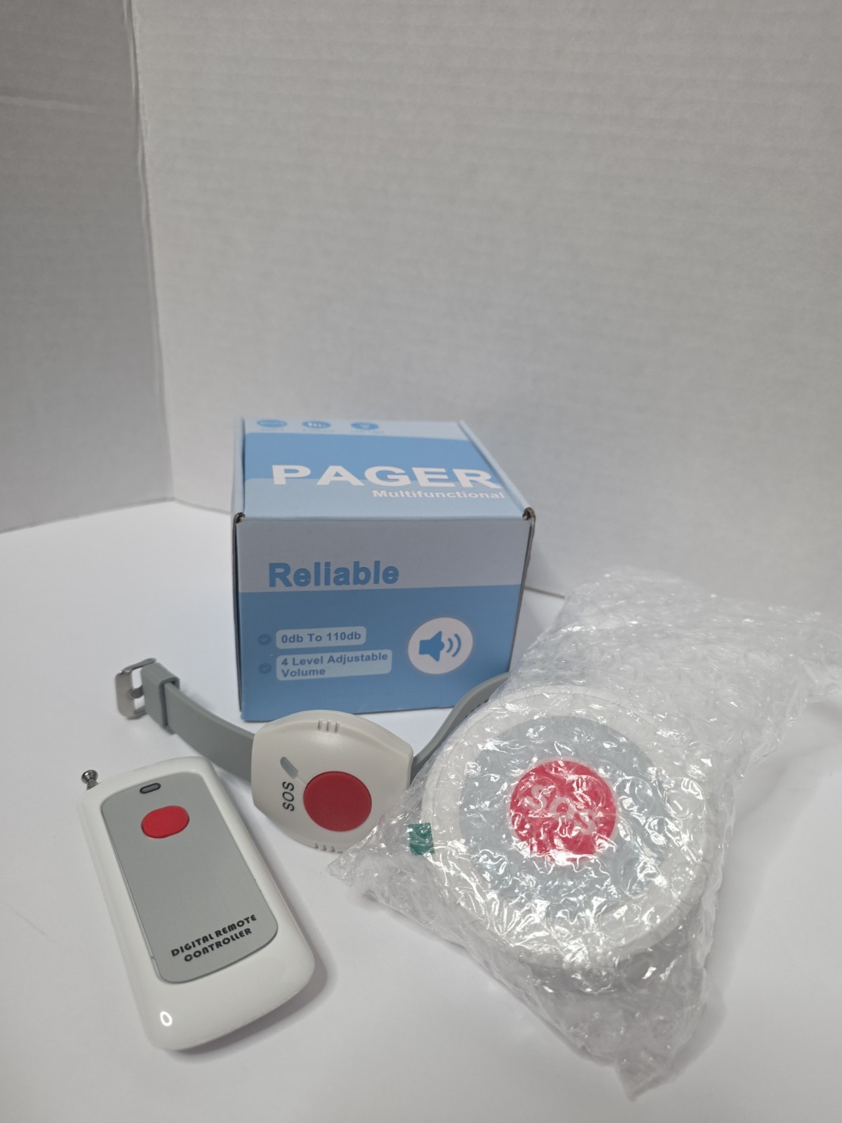 Caregiver Pager Wireless: Call Button for Elderly, Nurse Alert System 500 ft.