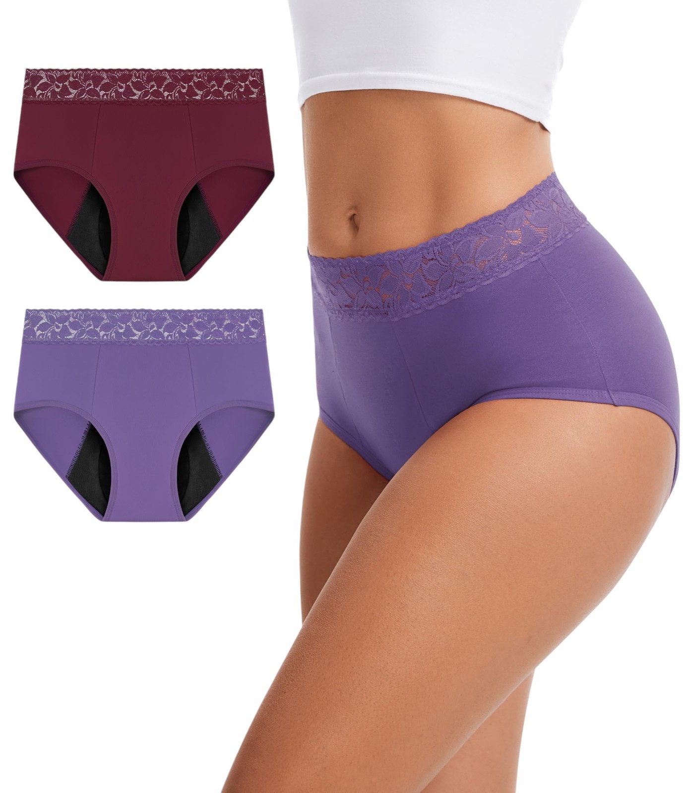 Bobelle Wear Incontinence Underwear Women’s 100ML Leakproof Lace Briefs Size M