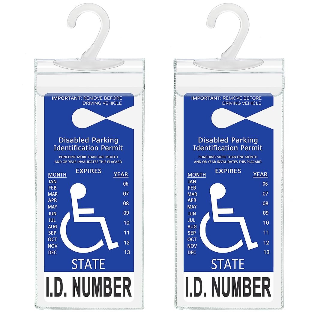 TB Tbuymax Handicap Parking Placard Holder, Ultra Transparent Disabled Permit Pr
