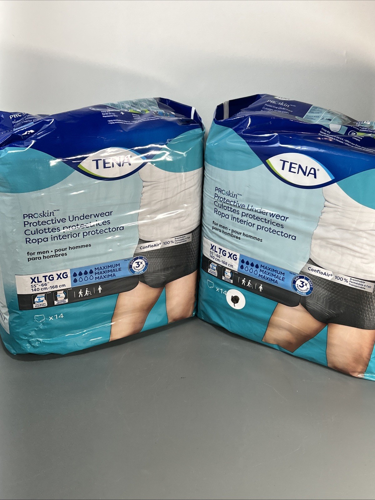 Tena Proskin Men’s Protective Underwear Size XL Maximum Absorption 28 Count