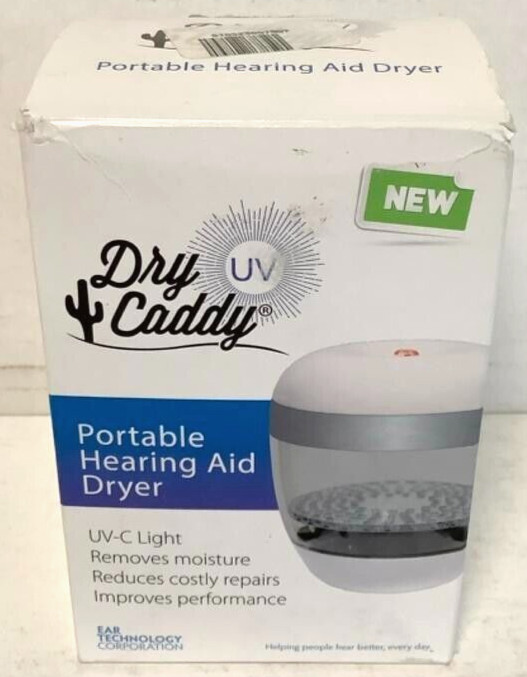 Ear Tech – DryCaddy UV Portable/Passive Hearing Aid Dryer and UV Sanitizer White