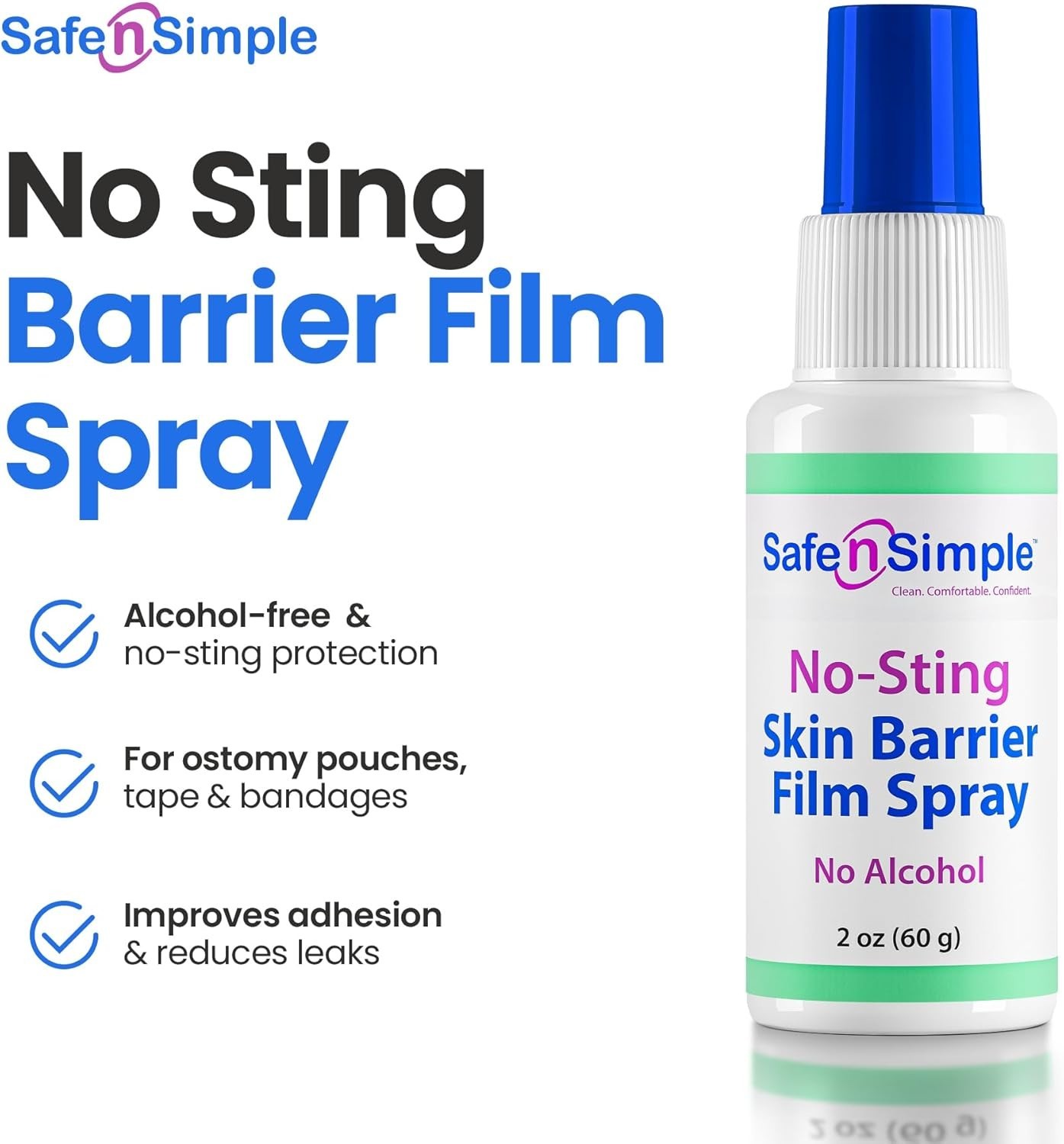No Sting Barrier Film Spray – 2 Oz – Odor-Free Pre Tape Solution – No-Alcohol…