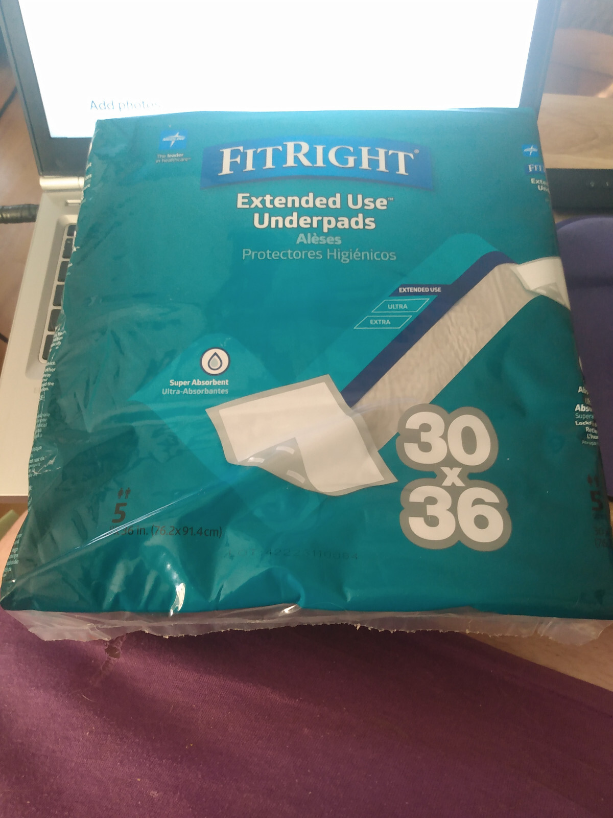 Fitright Ext. Use Prem. Underpds, 30″ X 36″ Bg of 5, “BEST PRICE” Use 4 dogs too