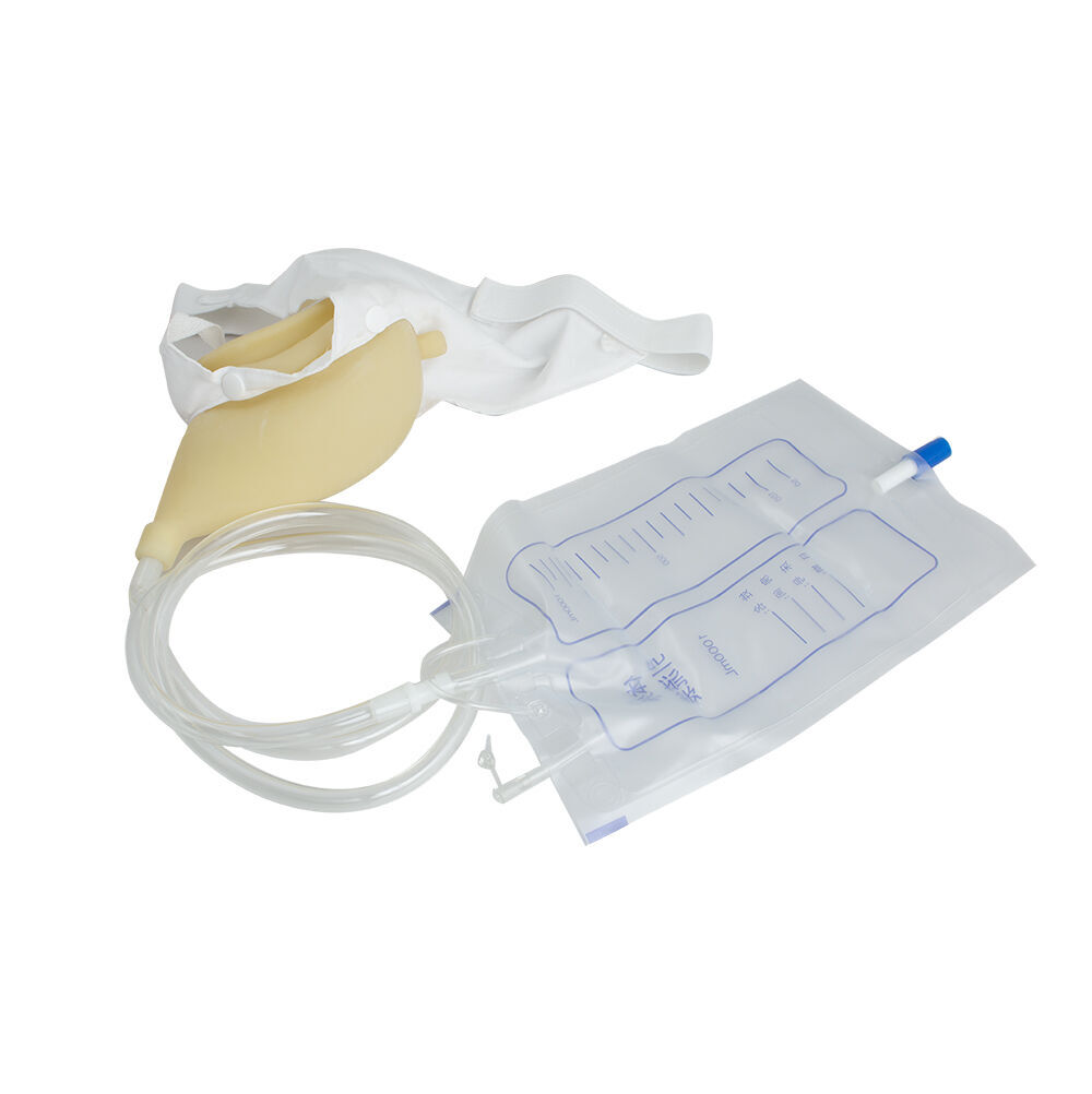 US# Elderly Male Urinal Leg Bag 1000ml Urine Funnel Pee Holder Collector Set