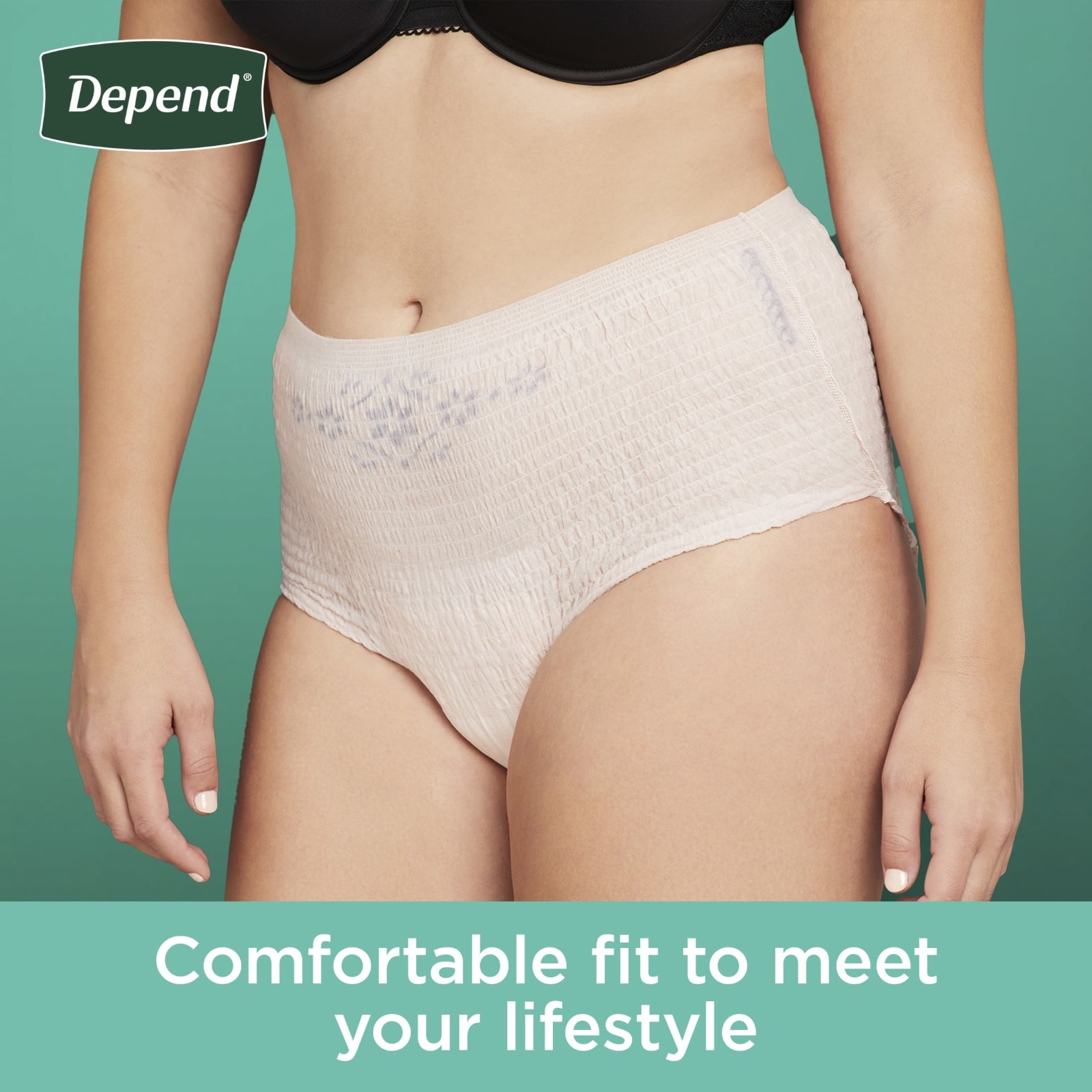 2 Pack Depend Fresh Protection Womens Underwear M 42Ct Incontinence Adult Diaper