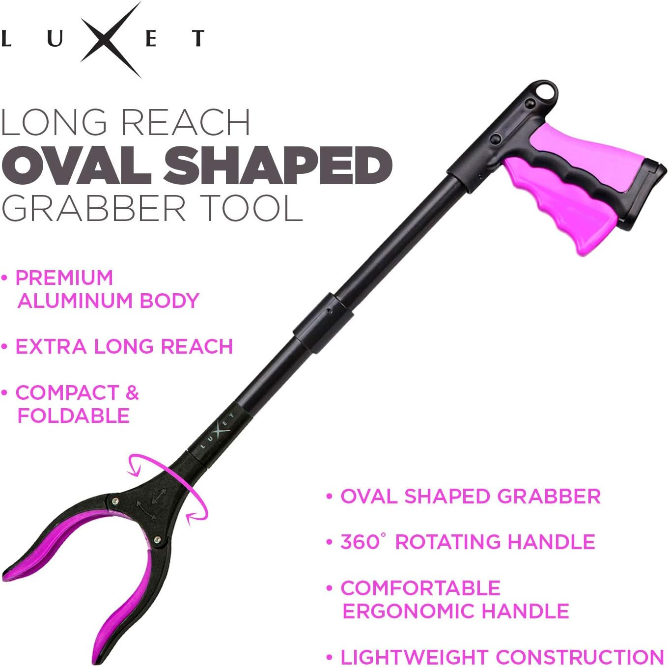 19 Inch Long Reach Grabber Tool With Magnetic Grip Ergonomic Handle Lightweight