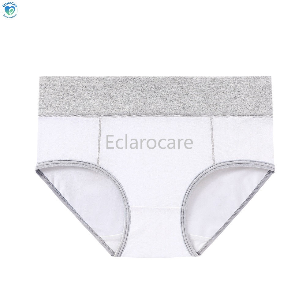 3pcs Two-Tone Minimalist Women’s Mid-Rise Briefs Cotton Waist-Slimming Underwear
