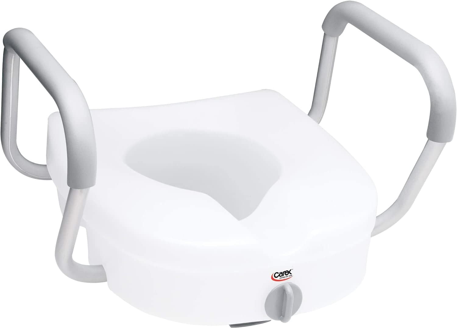 Carex E-Z Lock Raised Toilet Seat Handles 5 Toilet Seat Riser Arms Handicap