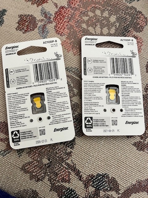 Energizer hearing aid az10dp-8 – Two packages