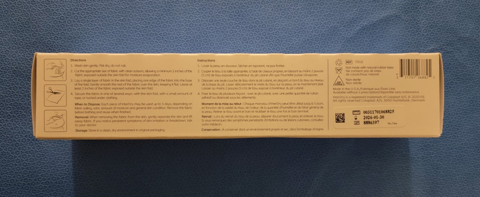 Coloplast 7910 InterDry Moisture Wicking Fabric 10”x144”