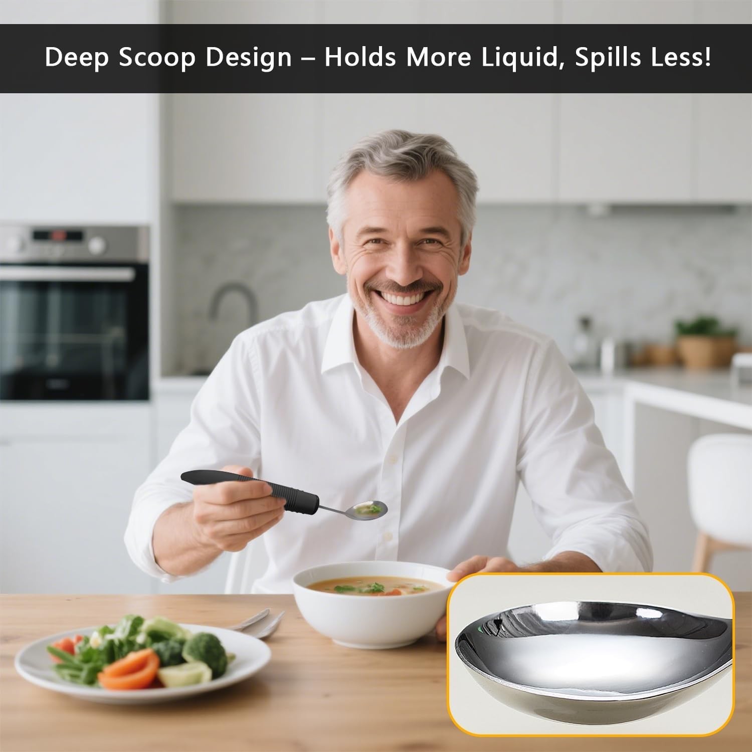 Weighted Adaptive Utensils, 4Pcs Adaptive Utensils for Hand Tremors and Parki…