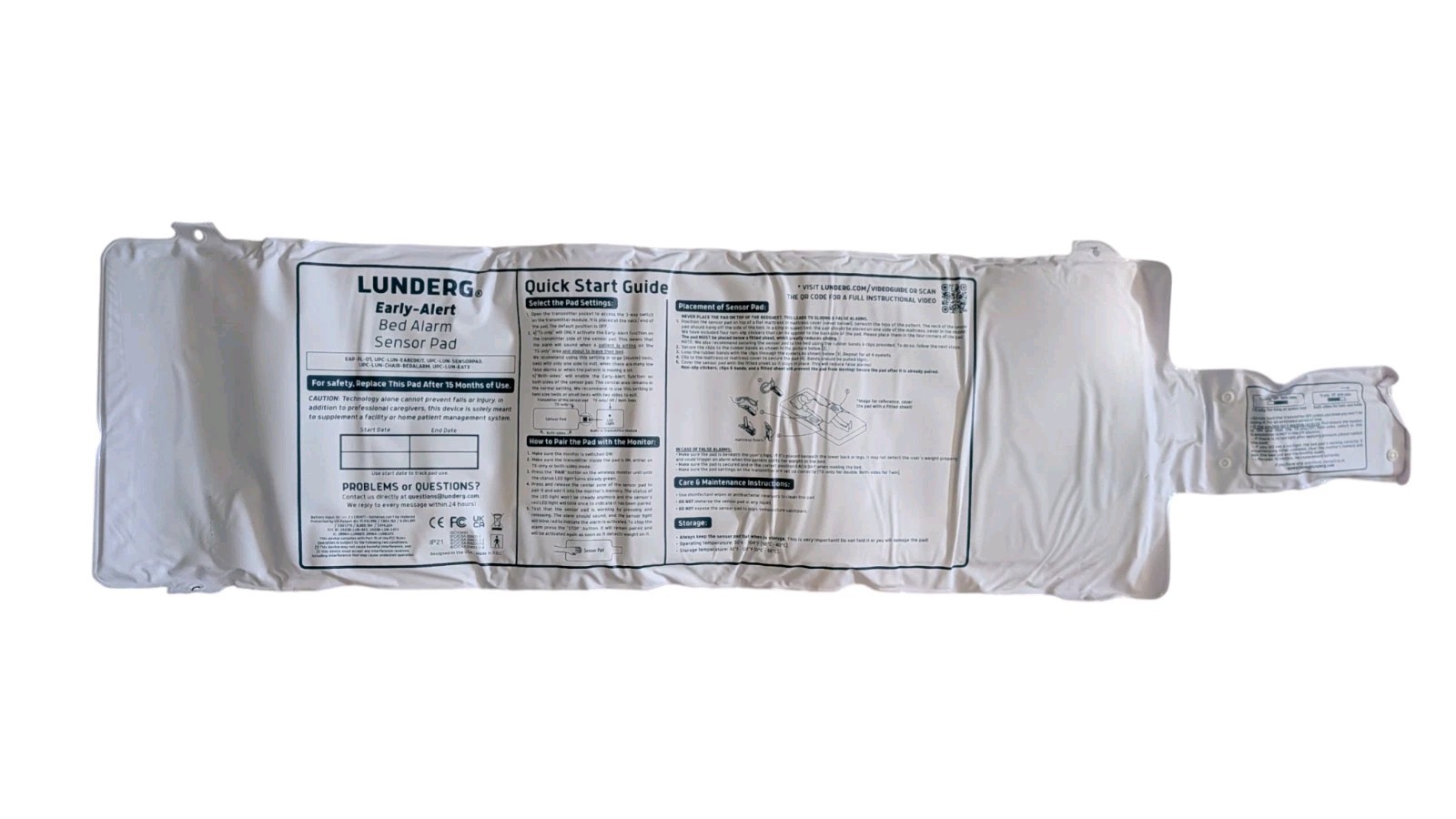 Lunderg Under Mattress Bed Alarm for Elderly Adults Bed Alarms & Fall Prevention