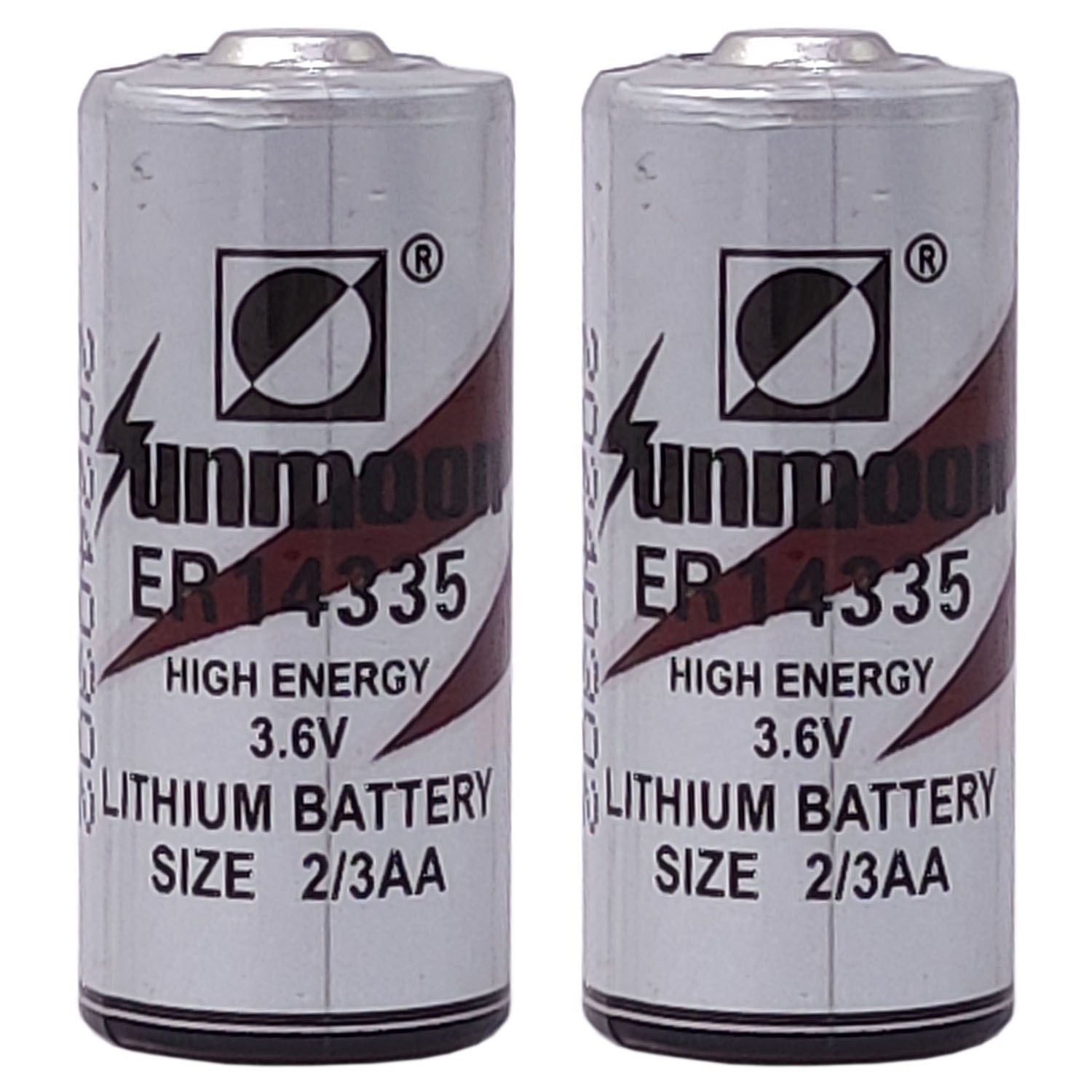 10Pcs 3.6V 1650mAh ER14335 SUNMOON 2/3AA Battery Non-rechargeable Battery