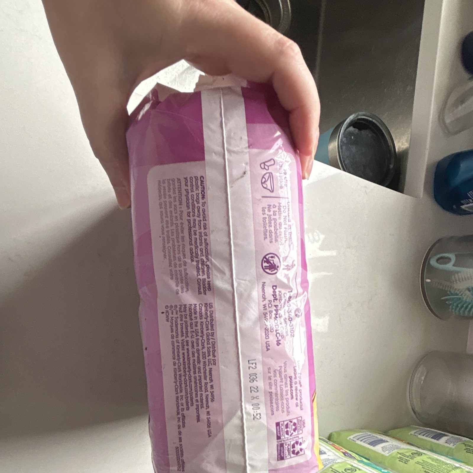 Poise Incontinence Pads Long Moderate, Odor Control, Individually Wrapped 16ct