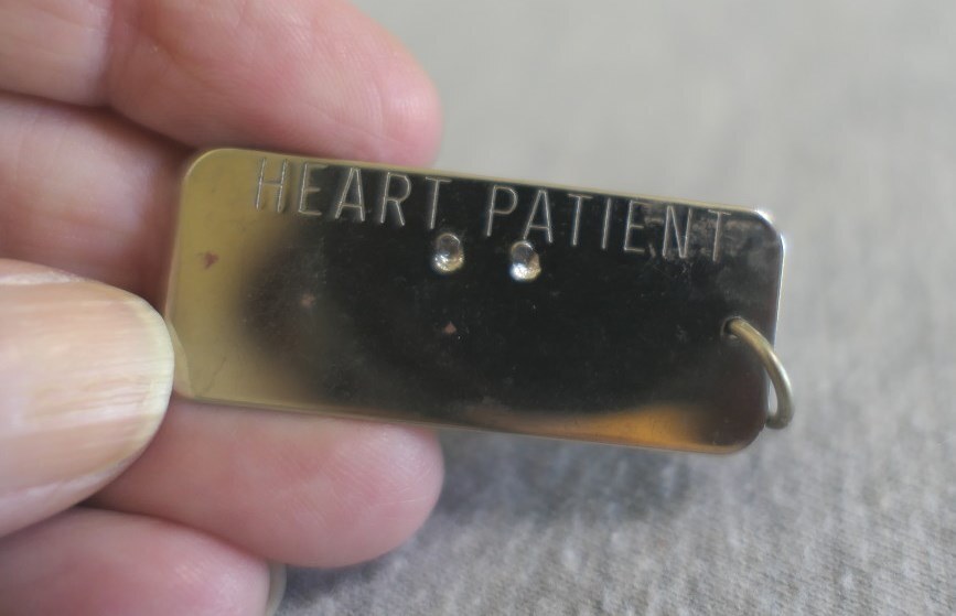 Stainless Steel Medical Alert “Heart Patient” Necklace Pendant Charm w 12″ Chain