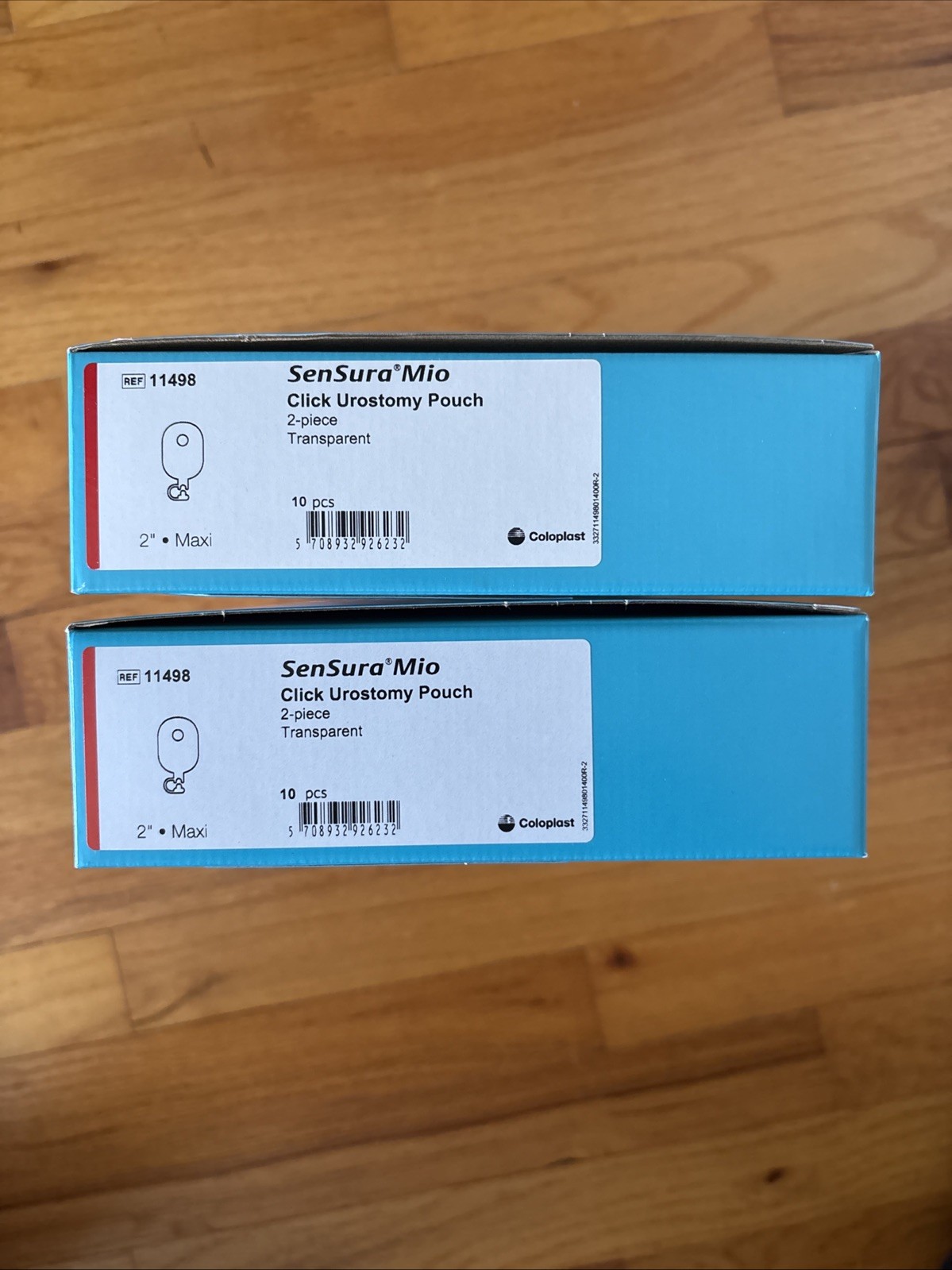 TWO PACK Coloplast SenSura Mio Two-Piece Closed Click Ostomy Ref 11498 10 TOTAL