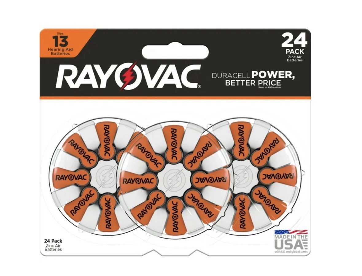 Two (2) Rayovac Size 13 Hearing Aid Battery – 24 packs (48 total) – Exp 5/2027