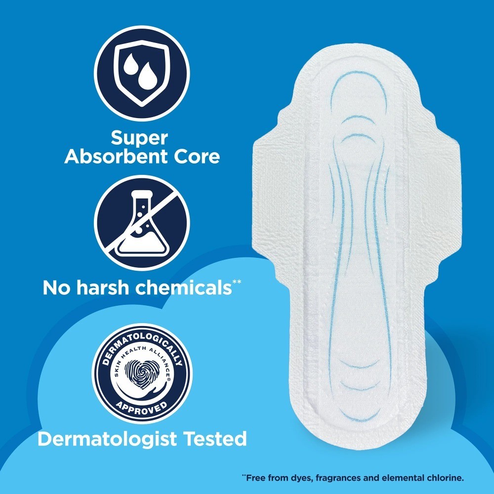 Ultra Thin Overnight Absorbency Pads with Wings Size 4 Pack of 38