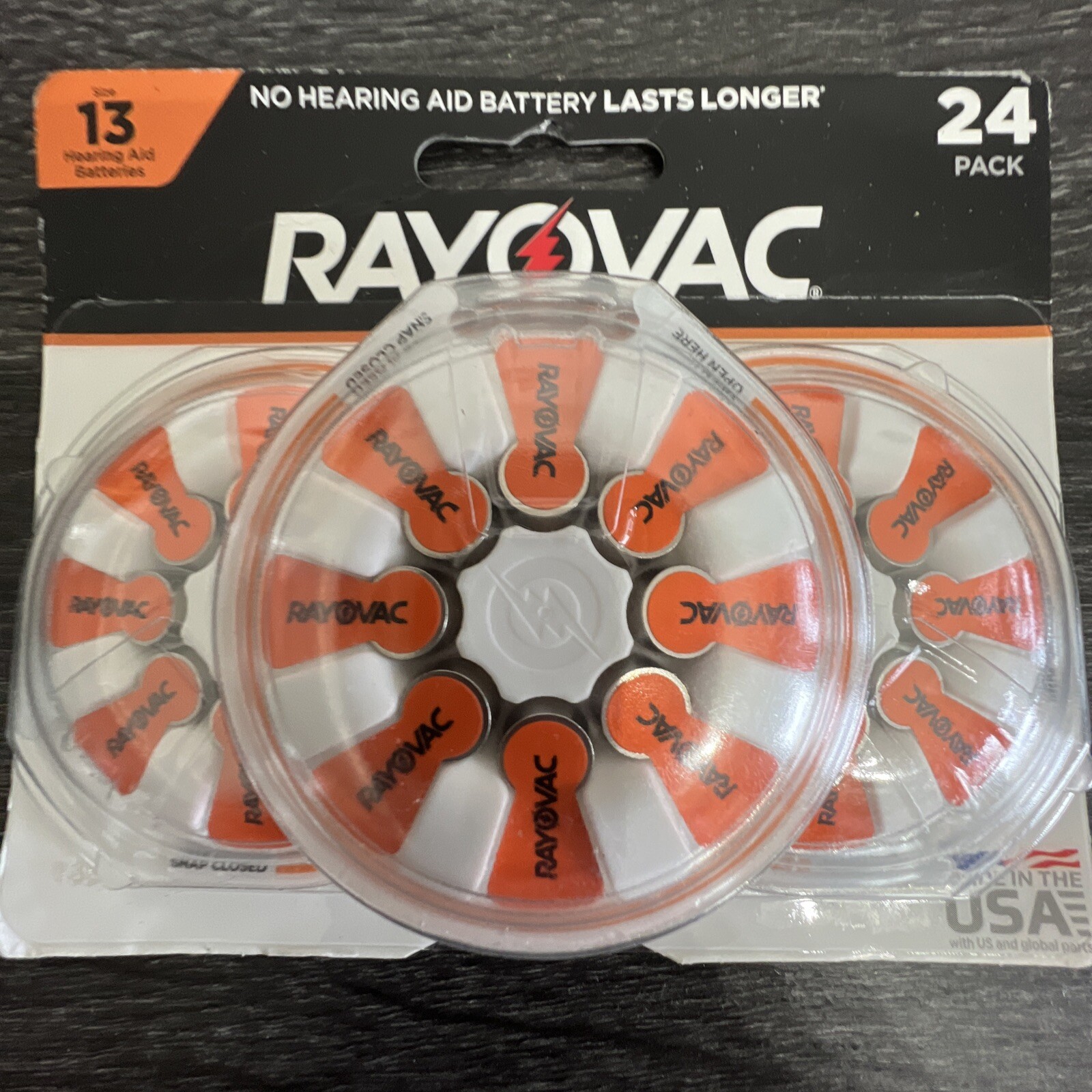 Rayovac Size 13 Hearing Aid Battery – 24pk – Exp 2024 Or Later