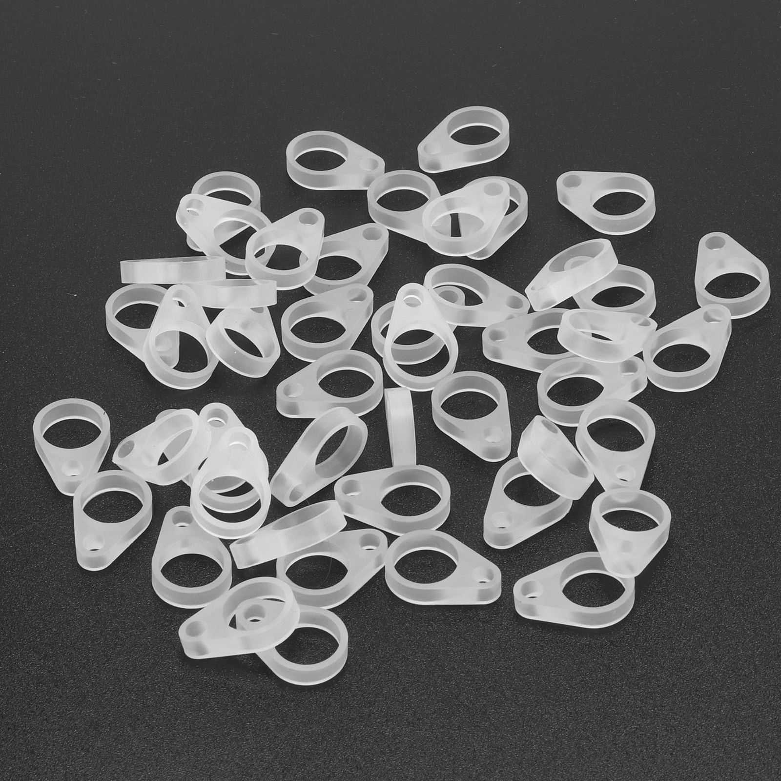 50Pcs Hearing Aid Silicone Loop Flexible Replacement Hearing Aid Clip Adaptor S