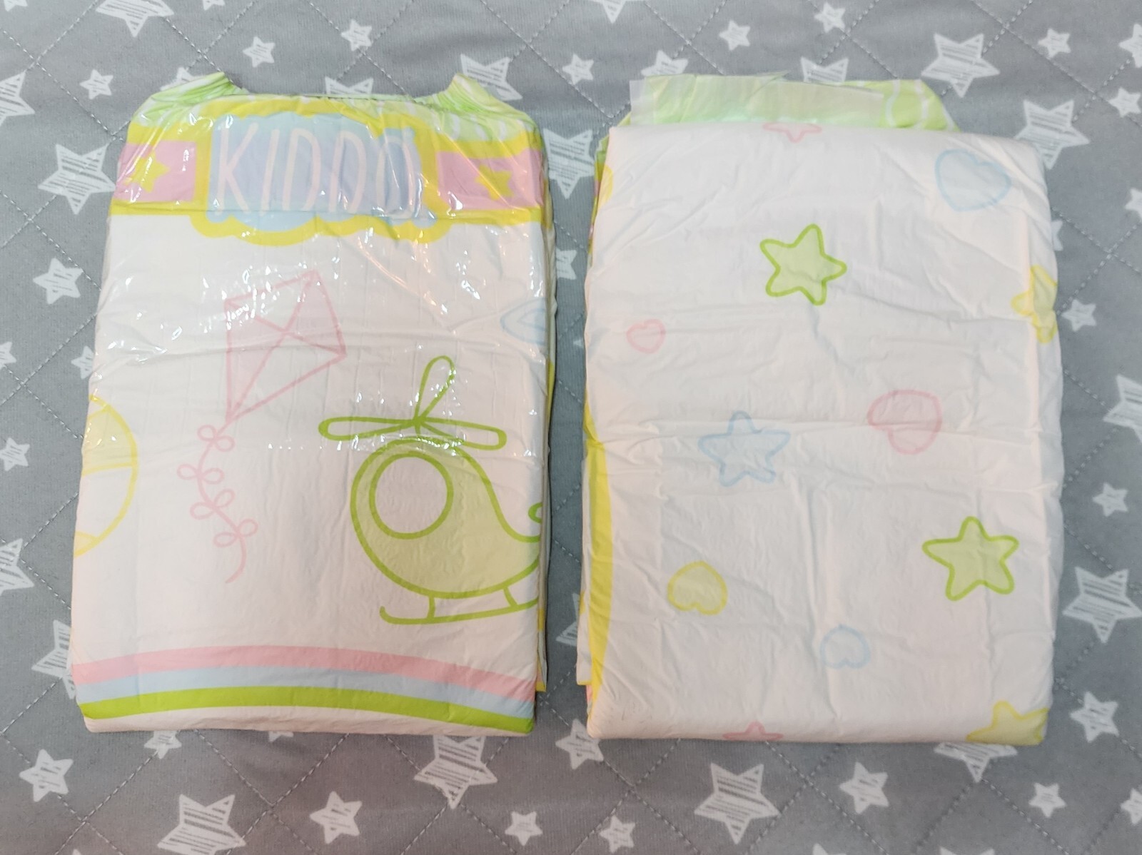 Kiddo Playtime Lot of 2 Adult Abdl Diapers Size Large