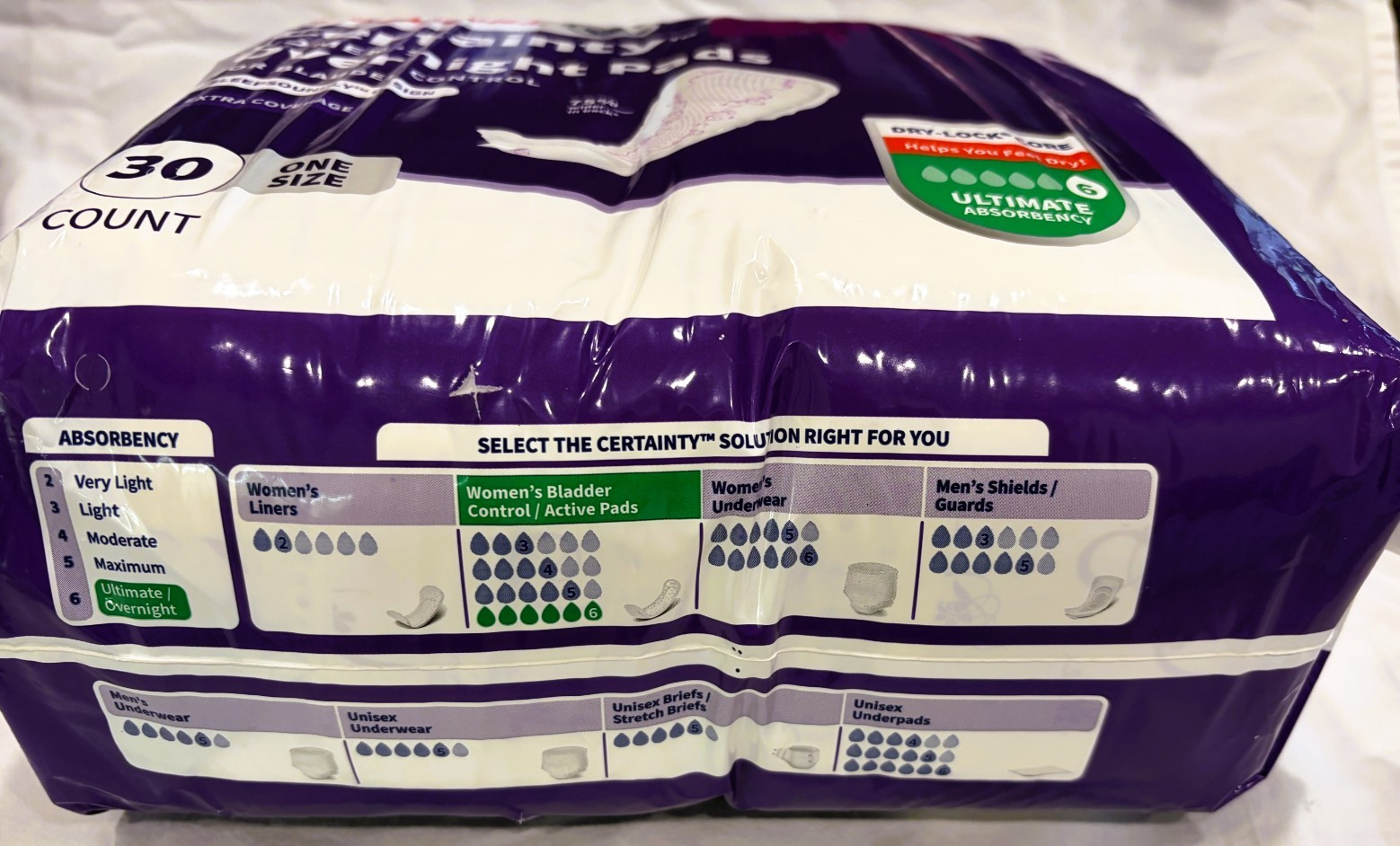 💚Walgreens Certainty Women’s Overnight & Ultimate Bladder Control Pads – 3 pack