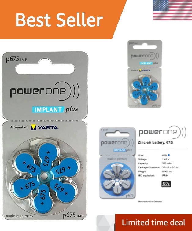 10 Packs 60 Batteries Cochlear Implant Batteries! 60 Batteries