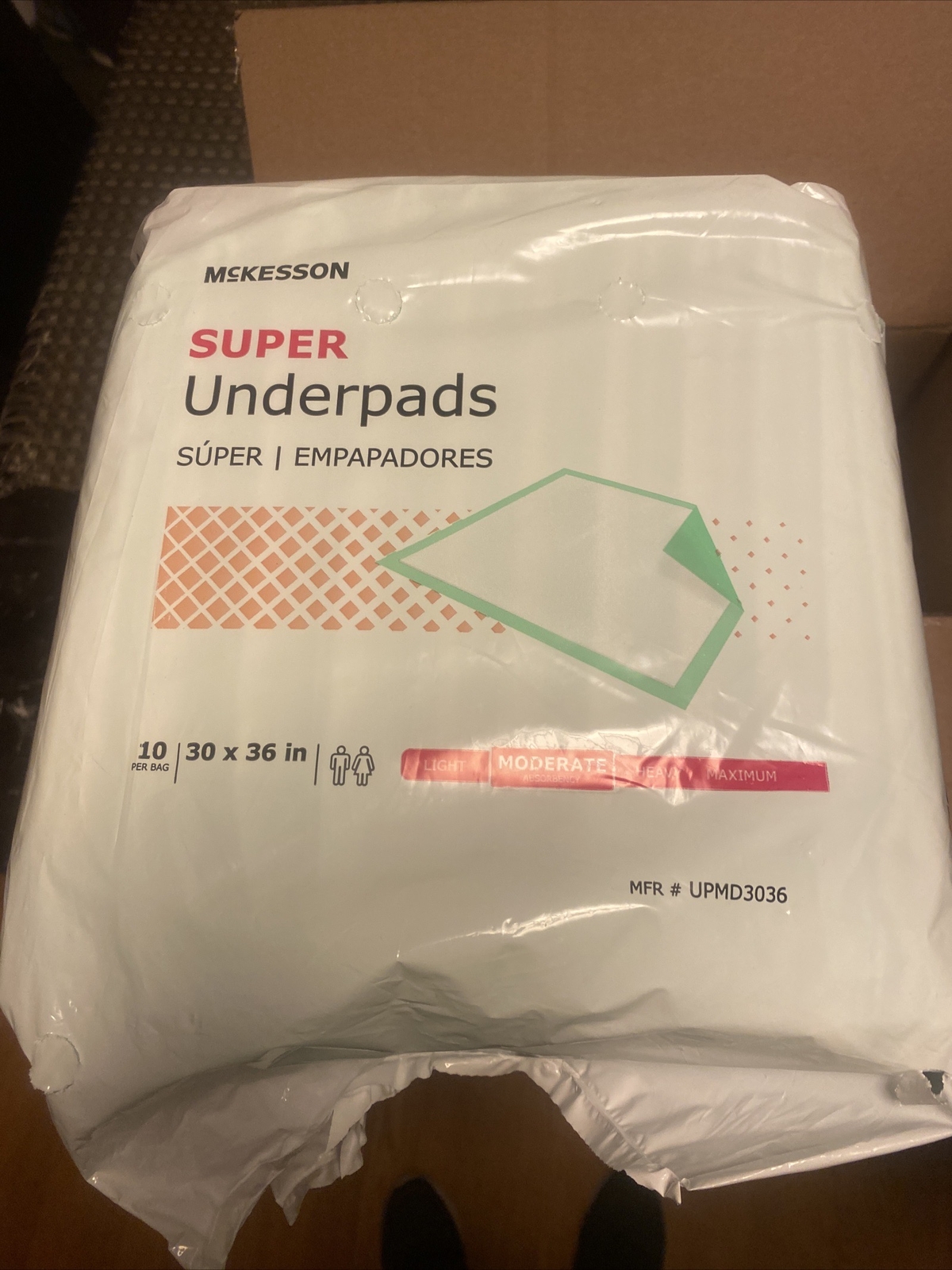 10 McKesson Moderate Absorbency Adult Bed Pad Disposable Underpads 30″x 36″