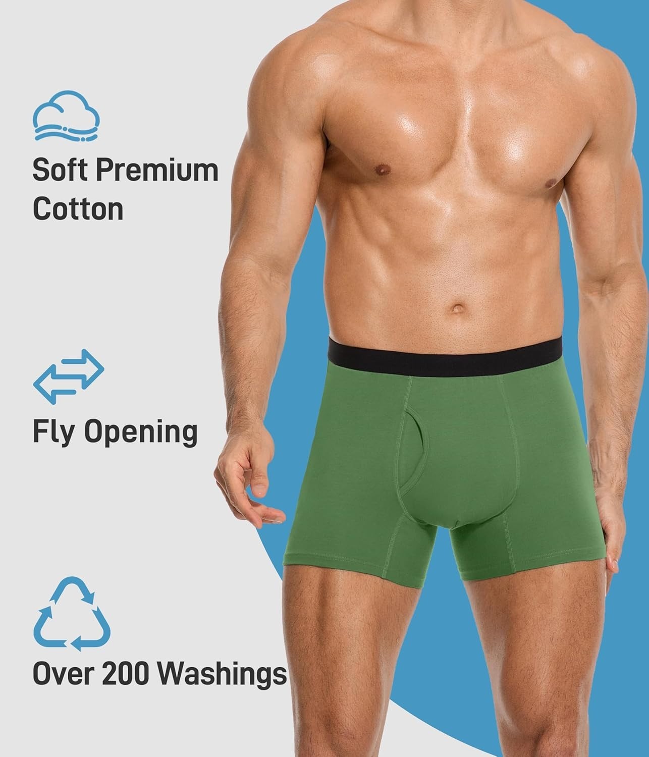 YESWEL Men’s Incontinence Underwear, 1.7 oz Absorbency Washable Reusable Leakpro