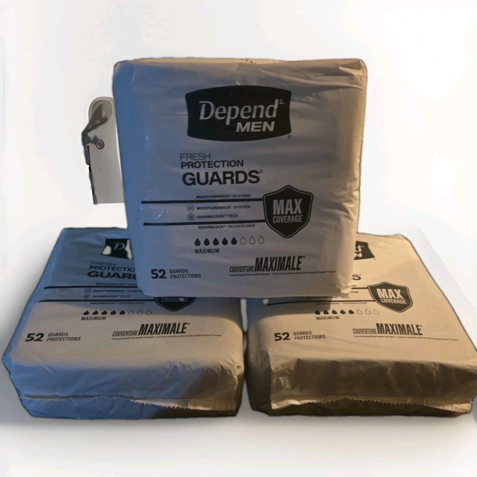 156 Depend Men Fresh Protection Guards W/ Max Coverage