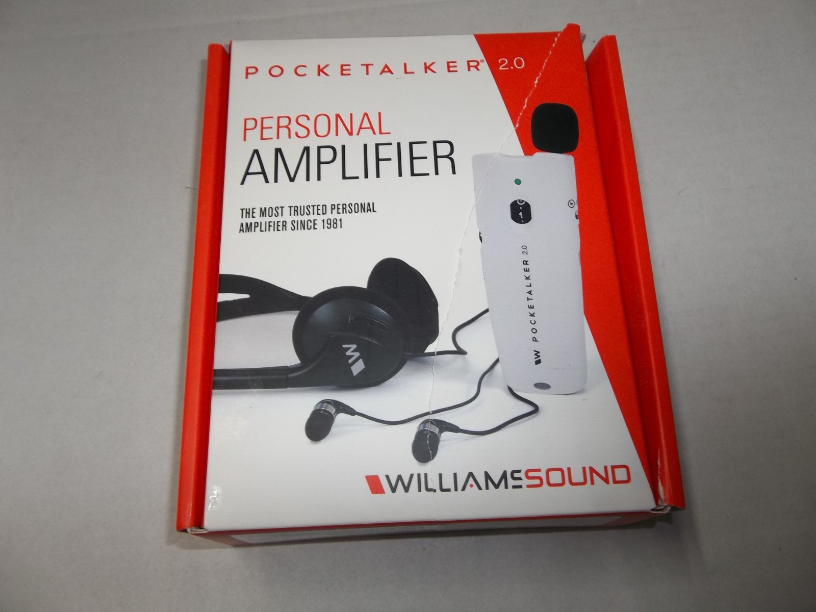 Williams Sound PockeTalker 2.0 Personal Hearing Amplifier W/ Headphones