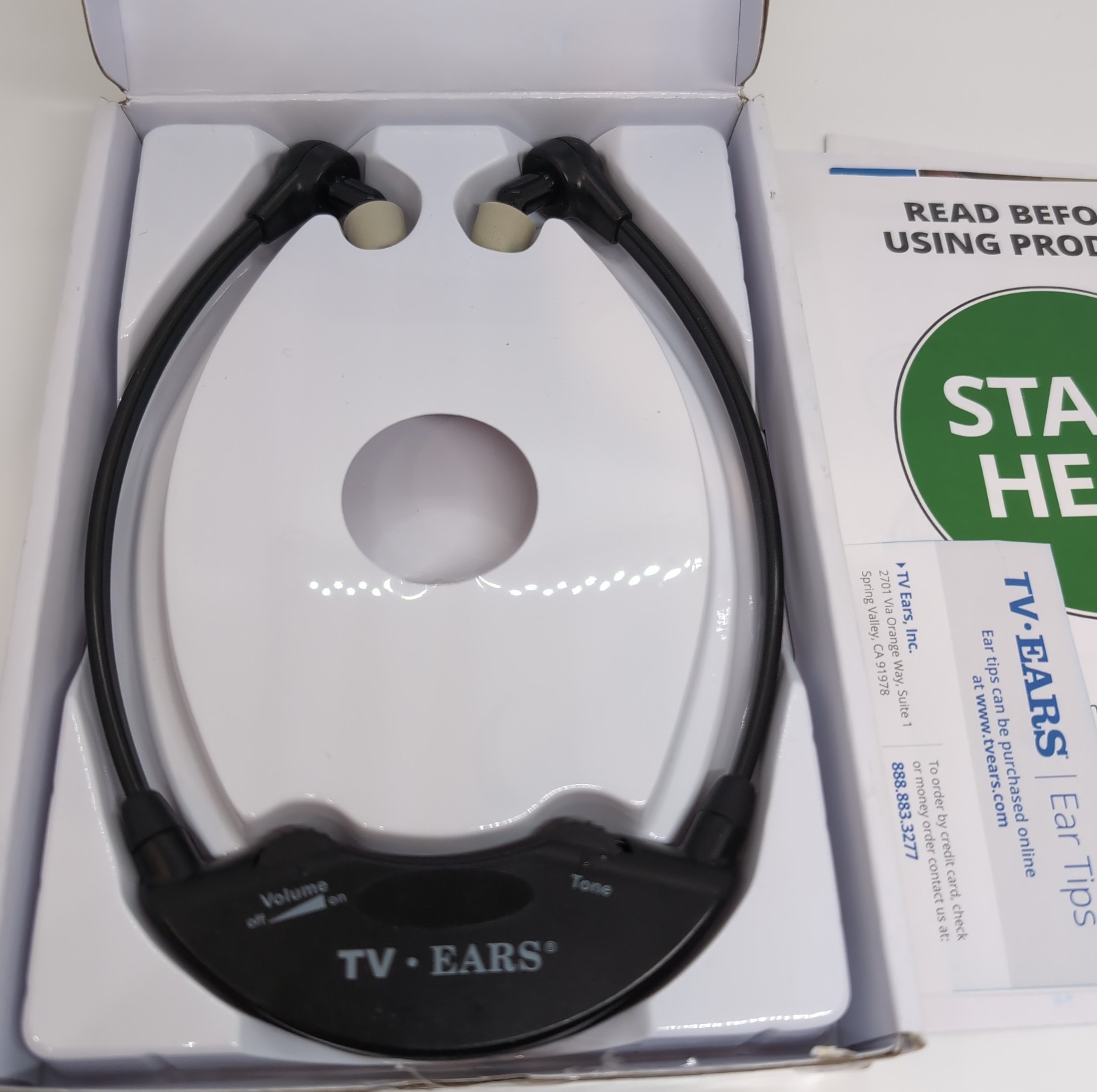 TV Ears Analog Wireless Headset System For TV Ideal For Seniors & With Hearing