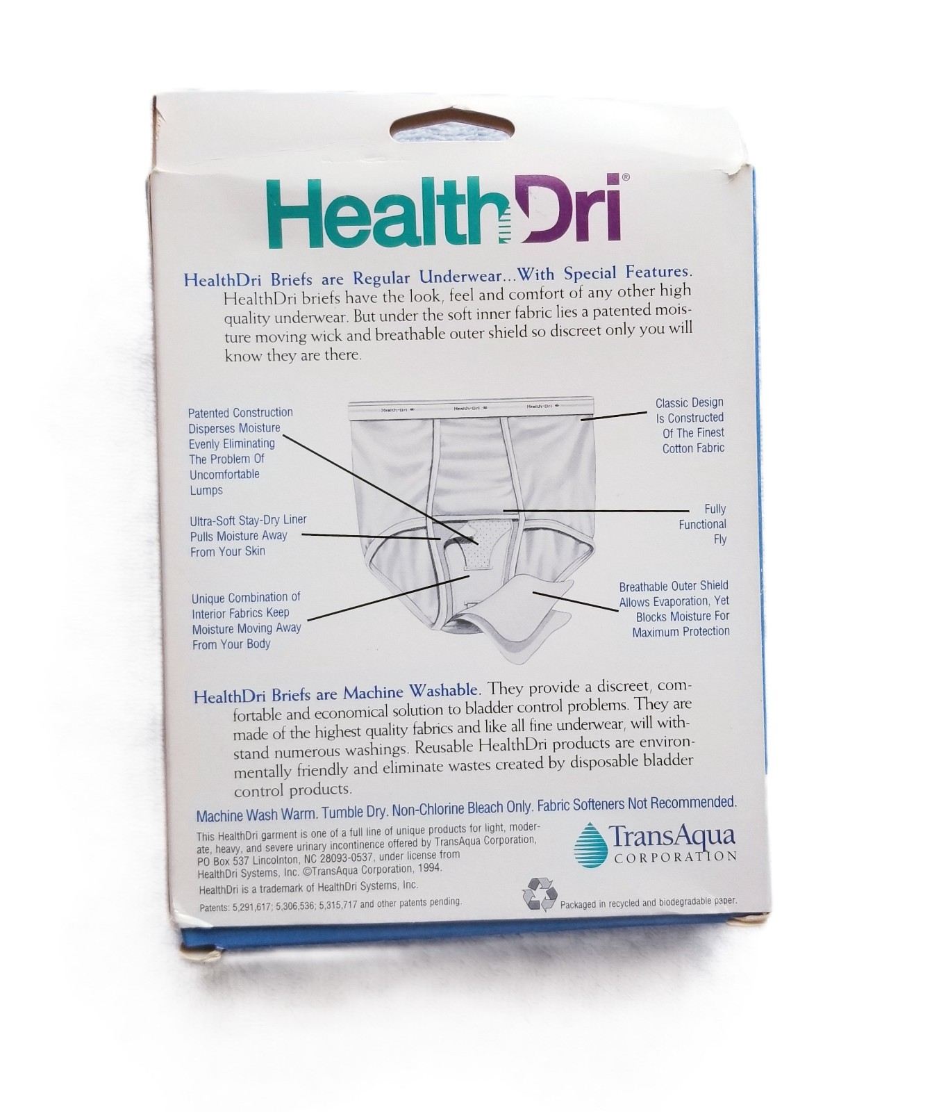 Health-Dri Vintage Pull-On Reusable Incontinent Briefs Small New In Package