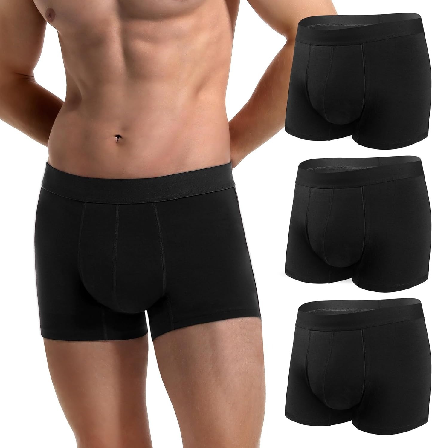 Men’s 3 Pack Incontinence Underwear 2.3 oz Absorbency Leak Proof Boxer Briefs 3X