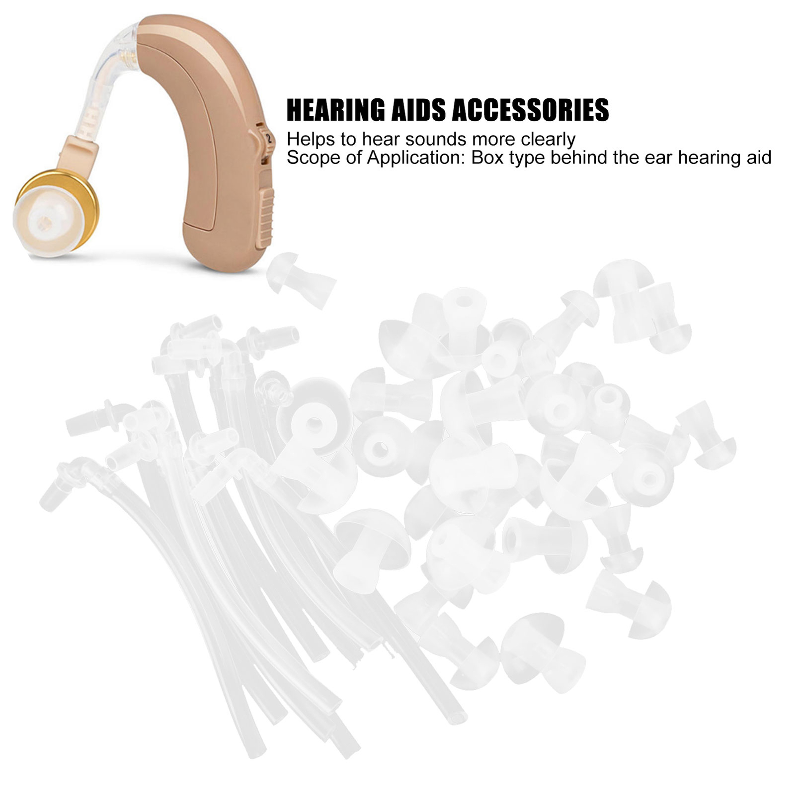 Replacement Silicone Hearing Aid Eartips Domes Ear Care Hearing Aids Sound Tube