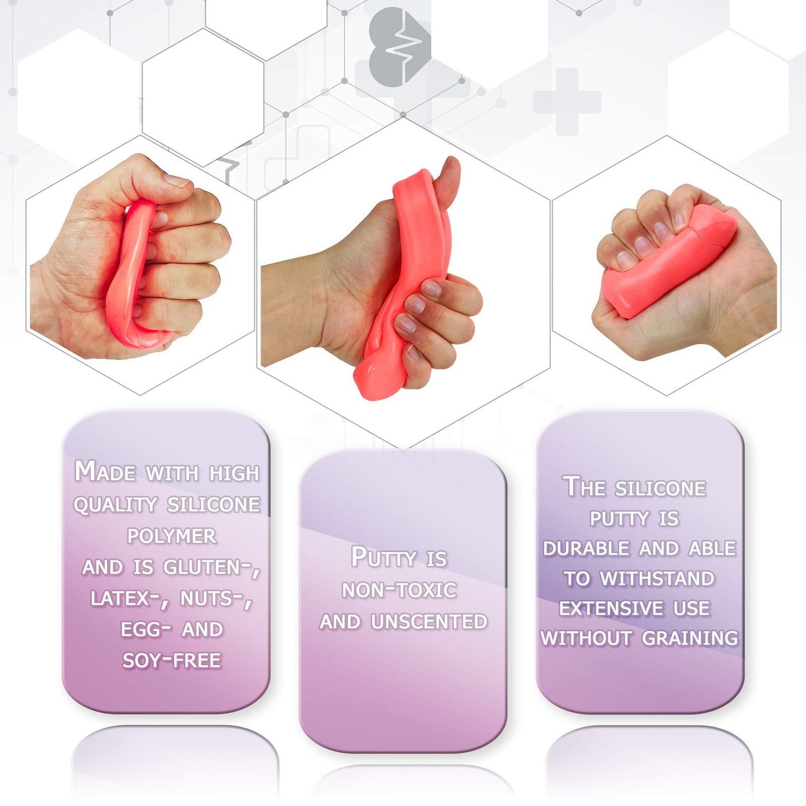 Red Therapy Putty Hand Exerciser Soft Resistance Rehab 5 lb Container