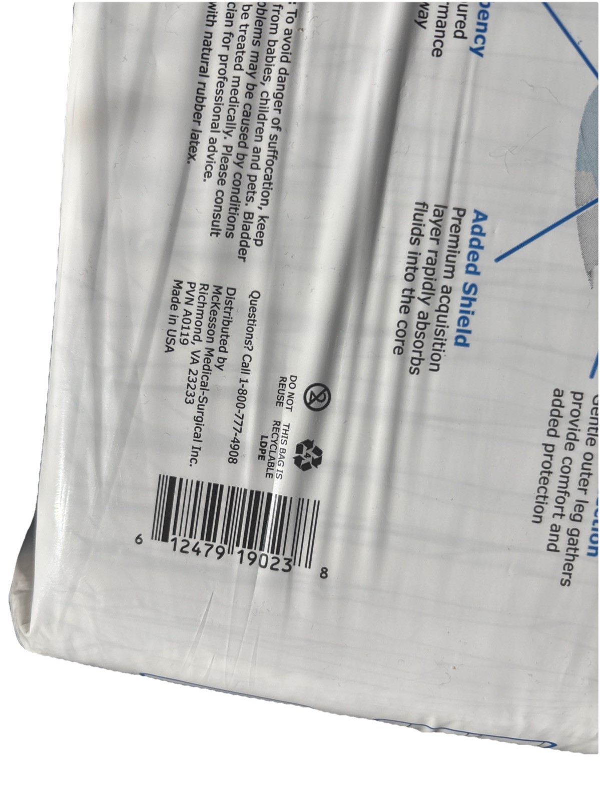 McKesson Ultra Adult Briefs Large 45-58” Heavy Absorbency 18 Count Sealed