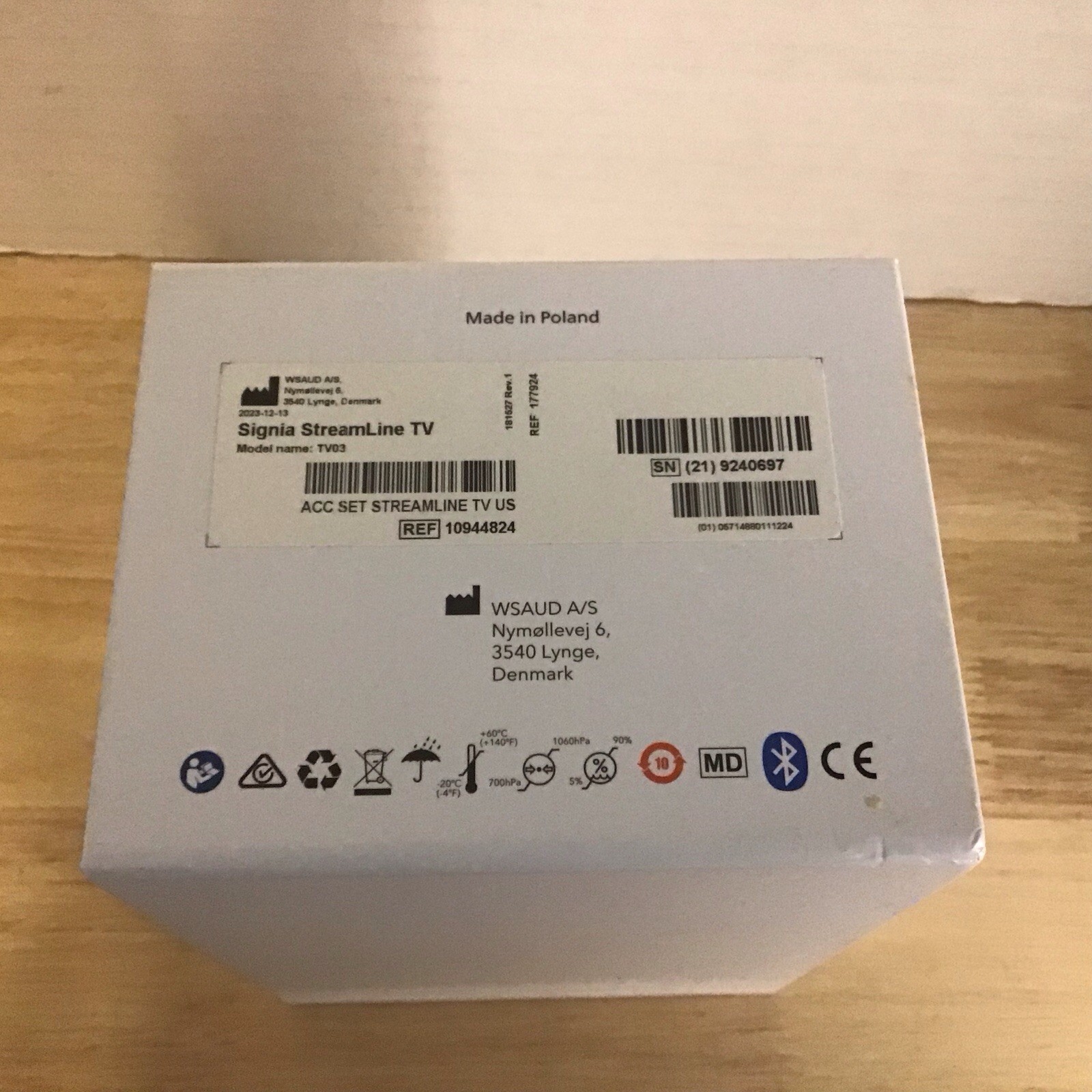 Signia StreamLine TV03 Hearing Aid TV Streamer Bluetooth
