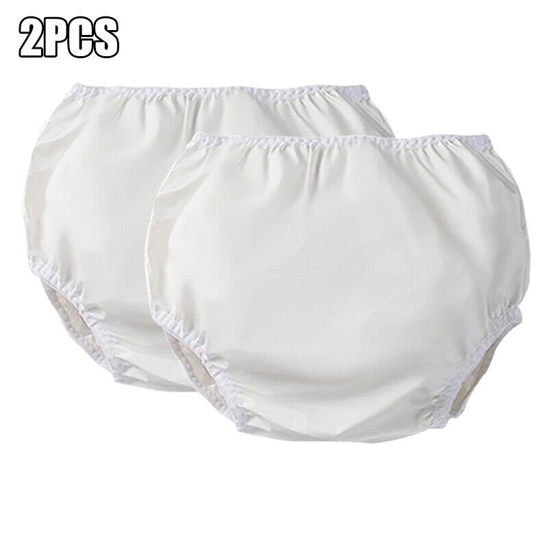 Adult Diaper Cover Waterproof Diaper Pants Leakage EVA Washable Elderly 2PCS