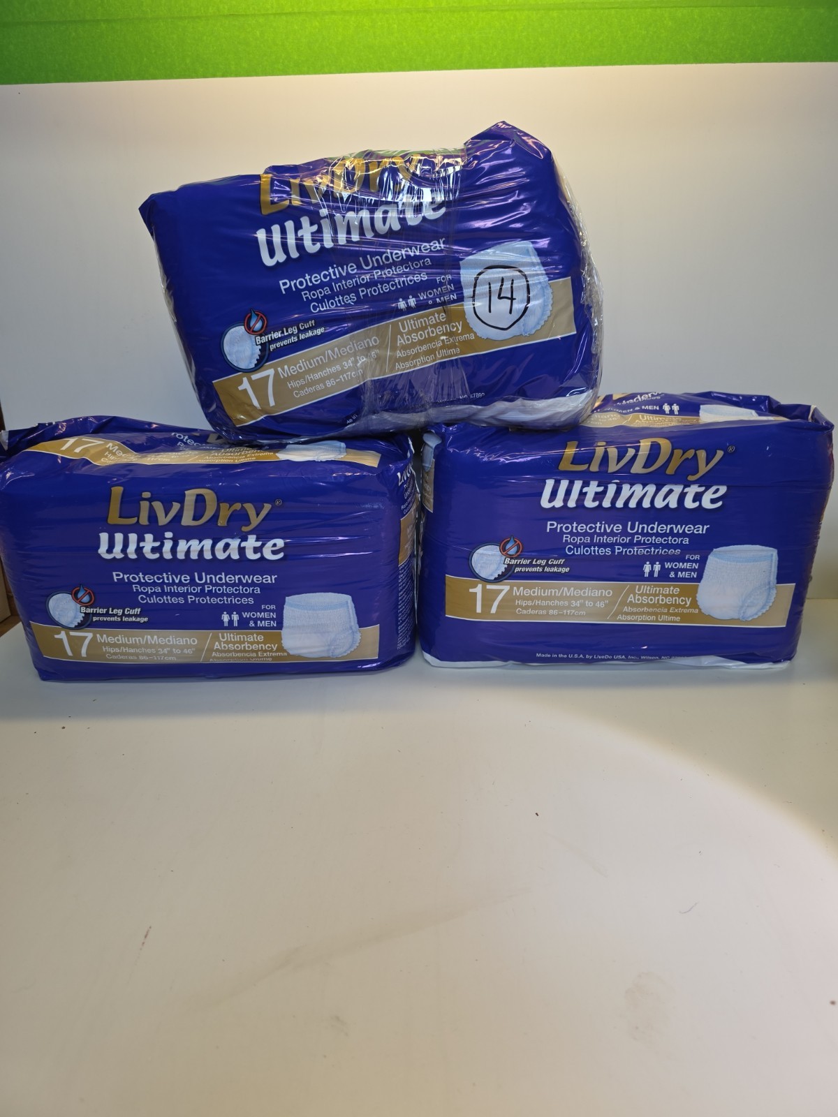 LivDry Ultimate MEDIUM Adult Underwear Diaper women & men 48 Count Incontinence!