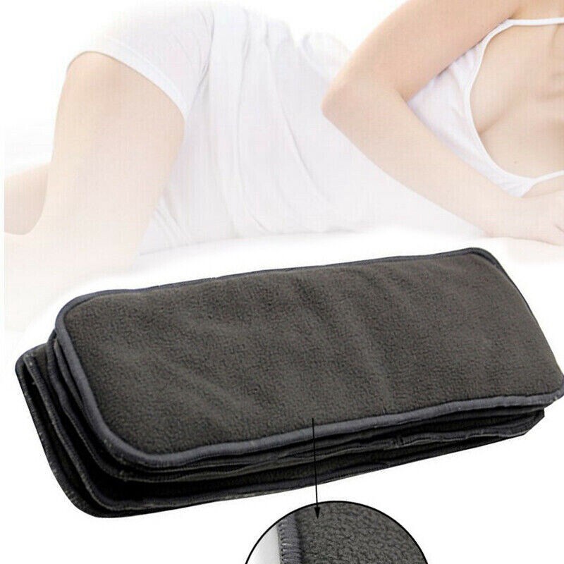 5 Layers Bamboo Charcoal Cloth new Nappy Liner Insert Washable Adult Diaper