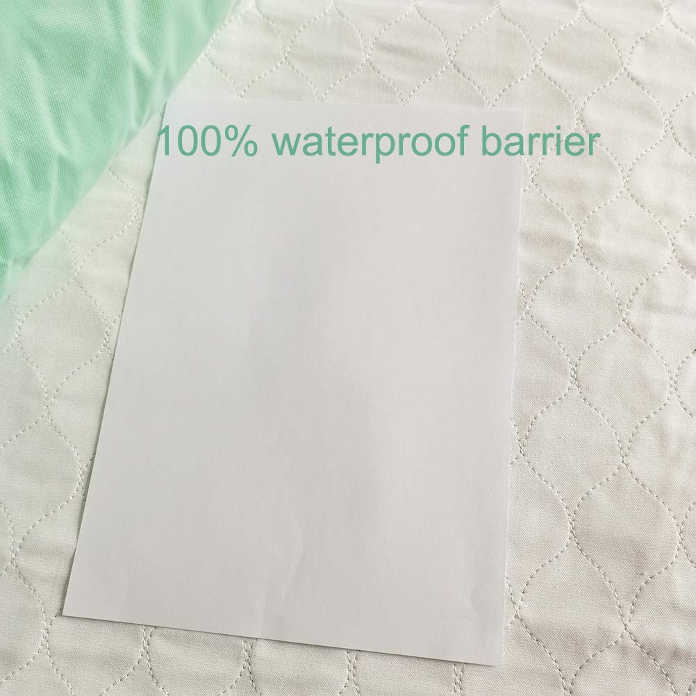 2 Pack Cotton Top Quilted Underpad, Waterproof Extra Absorbent Use for Incont…