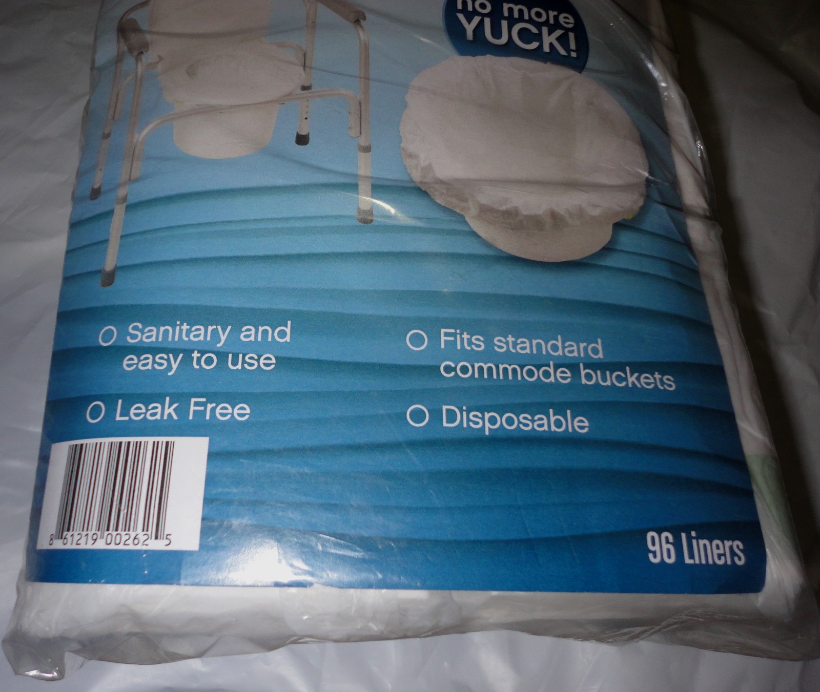 96 PACK TIDY CARE Bedside COMMODE LINERS for Portable Toilet Chair Bucket XL