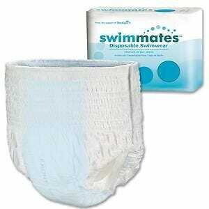 Swimmates Adult Incontinent Swim Brief Pull On Large 44” – 54” – Bag of 18