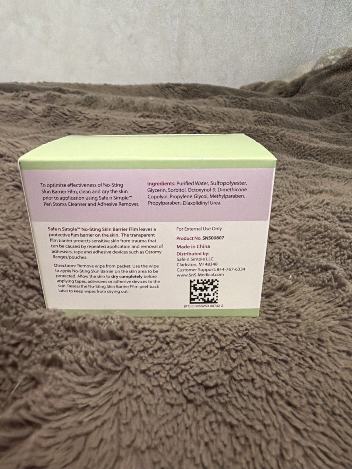 25 Safe n Simple™ SNS00807 Large No-Sting Skin Barrier Film Wipes Exp 12/2027